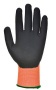 Védőkesztyű, HPPE, láthatósági, vágásbiztos, L méret Cut 5, narancs