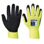 Védőkesztyű, nylon, latexhab, tenyerén mártott, XL méret Hi-Vis Grip, sárga