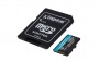 Memóriakártya, microSDXC, 128GB, C10/UHS-I/U3/V30/A2, adapter, KINGSTON Canvas Go! Plus