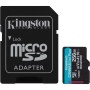 Memóriakártya, microSDXC, 256GB, C10/UHS-I/U3/V30/A2, Gen4, adapter, KINGSTON 'Canvas Go! Plus'