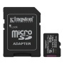 Memóriakártya, microSDXC, 512GB, C10/UHS-I/U1-U3/V10-V30/A1, Gen3, adapter, KINGSTON 'Canvas Select Plus'