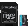 Memóriakártya, microSDXC, 64GB, C10/UHS-I/U3/V30/A2, Gen4, adapter, KINGSTON 'Canvas Go! Plus'