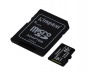 Memóriakártya, microSDXC,64GB, CL10/UHS-I/U1/V10/A1, adapter, KINGSTON Canvas Select Plus