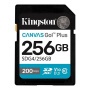 Memóriakártya, SDXC, 256GB, C10/UHS-I/U3/V30, Gen4,KINGSTON 'Canvas Go! Plus'