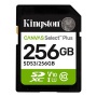 Memóriakártya, SDXC, 256GB, C10/UHS-I/U1/V10, Gen3, KINGSTON 'Canvas Select Plus'