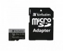 Memóriakártya, microSDXC, 512GB, CL10/U3/A2, 100/90 MB/s, adapter, VERBATIM PRO