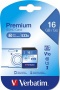 Memóriakártya, SDHC, 16GB, CL10/U1, 80/10 MB/s, VERBATIM 'Premium'