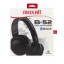 Fejhallgató, vezeték nélküli, Bluetooth, mikrofon, MAXELL B-52, fekete