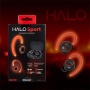 Fülhallgató, vezeték nélküli, Bluetooth, mikrofonnal, LED-es fülhallgató, MAXELL Halo Sport, fekete