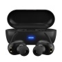 Fülhallgató, vezeték nélküli, Bluetooth 5.0, mikrofonnal, MAXELL Mini Duo, fekete