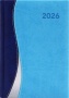 Naptár, tervező, A5, heti, DAYLINER, 'Dubai', kék-világoskék