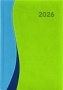Naptár, tervező, A5, heti, DAYLINER, 'Dubai', kék-zöld