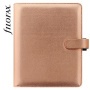 Kalendárium, gyűrűs, betétlapokkal, A5 méret, FILOFAX, Saffiano Metallic, rózsaarany