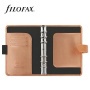 Kalendárium, gyűrűs, betétlapokkal, personal méret, FILOFAX, Saffiano Metallic, rózsaarany