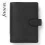 Kalendárium, gyűrűs, betétlapokkal, personal méret, FILOFAX Norfolk, fekete