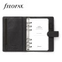 Kalendárium, gyűrűs, betétlapokkal, personal méret, FILOFAX Norfolk, fekete