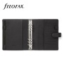 Kalendárium, gyűrűs, betétlapokkal, personal méret, FILOFAX Norfolk, fekete