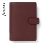 Kalendárium, gyűrűs, betétlapokkal, personal méret, FILOFAX Norfolk, bordó