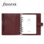 Kalendárium, gyűrűs, betétlapokkal, personal méret, FILOFAX Norfolk, bordó