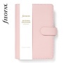 Kalendárium, gyűrűs, betétlapokkal, personal méret, FILOFAX Saffiano, halvány rózsaszín