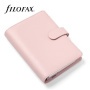 Kalendárium, gyűrűs, betétlapokkal, personal méret, FILOFAX Saffiano, halvány rózsaszín