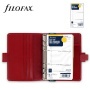 Kalendárium, gyűrűs, betétlapokkal, personal méret, FILOFAX Metropol, vörös