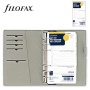Kalendárium, gyűrűs, betétlapokkal, personal méret, FILOFAX, Domino, fekete