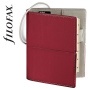 Kalendárium, gyűrűs, betétlapokkal, pocket méret, FILOFAX, Domino, piros
