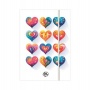 Gumis mappa, karton, A4, OPTISCHOOL 'Love'