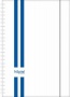 Naptár, tervező, A5, heti, DAYLINER, 'InSpiral GT', fehér-kék
