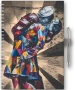 Naptár, tervező, A5, heti, DAYLINER, 'InSpiral', graffiti