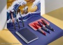 Rollertoll készlet, 0,35 mm, nyomógombos, PILOT Frixion Ball/Frixion Ball Plus, 3különböző szín+One Piece matrica