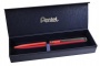 Rollertoll, 0,35 mm, rotációs, matt piros tolltest, PENTEL 'EnerGel BL-2507' kék