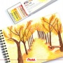 Olajpasztell kréta, PENTEL, Arts, 25 különböző szín