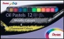 Olajpasztell kréta, PENTEL, 'Arts', 12 különböző fluoreszkáló és metál szín