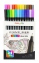 Tűfilc készlet, 0,4 mm, PENTEL 'Pointliner', 24 különböző szín