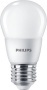 LED izzó, E27, kis gömb, P48, 7W, 806lm, 2700K, PHILIPS 'CorePro'