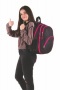 Hátizsák, 2in1, notebook tartóval és audió csatlakozóval, PULSE Teens, pink-fekete