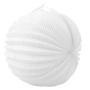 Lampion, kerek, 22 cm, fehér