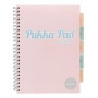 Spirálfüzet, A4, vonalas, 100 lap, PUKKA PAD Pastel project book, vegyes szín