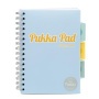Spirálfüzet, A5, vonalas, 100 lap, PUKKA PAD 'Pastel project book', vegyes szín