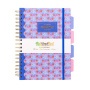 Spirálfüzet, B5, vonalas, 100 lap, PUKKA PAD Floral Project Book, vegyes minta