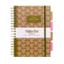Spirálfüzet, B5, vonalas, 100 lap, PUKKA PAD Floral Project Book, vegyes minta