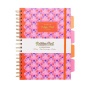 Spirálfüzet, B5, vonalas, 100 lap, PUKKA PAD Floral Project Book, vegyes minta