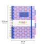 Spirálfüzet, B5, vonalas, 100 lap, PUKKA PAD Floral Project Book, vegyes minta