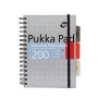 Spirálfüzet, A5, vonalas, 100 lap, PUKKA PAD Metallic Project Book, vegyes szín