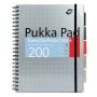 Spirálfüzet, A4+, vonalas, 100 lap, PUKKA PAD Metallic Project Book, vegyes szín