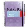 Spirálfüzet, A4+, vonalas, 100 lap, PUKKA PAD Metallic Project Book, vegyes szín
