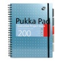 Spirálfüzet, A4+, vonalas, 100 lap, PUKKA PAD Metallic Project Book, vegyes szín