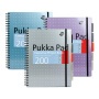 Spirálfüzet, A4+, vonalas, 100 lap, PUKKA PAD 'Metallic Project Book', vegyes szín